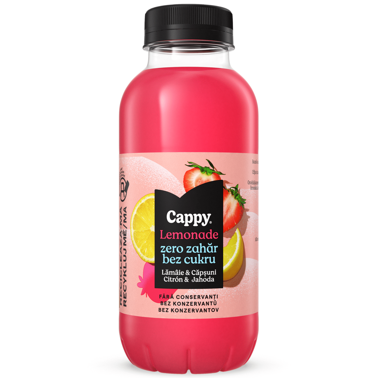 Cappy Bautura Racoritoare Necarbogazoasa cu Lamaie si Capsuni 12 x 0,4 L