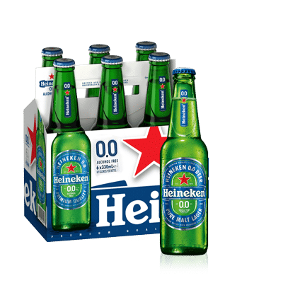 Heineken 0.0%, Bere fara alcool, Sticla, 6 x 0.33L, Pack beau livrare firme si domiciliu