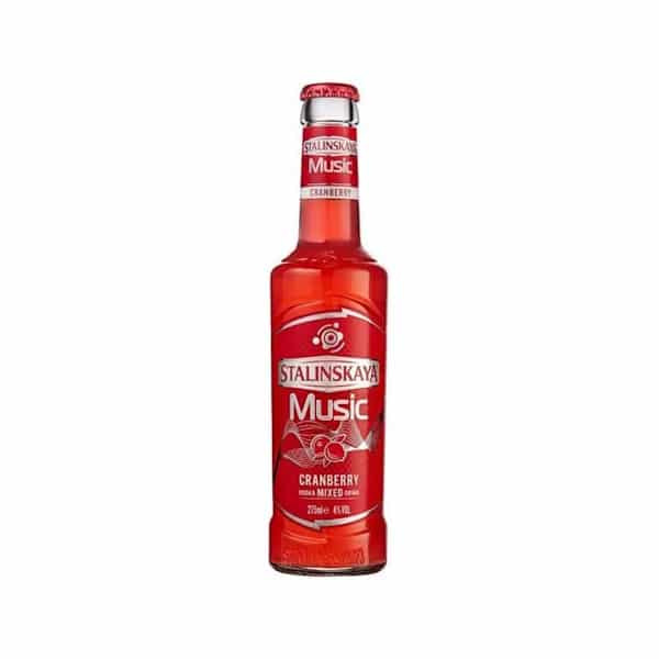 STALINSKAYA MUSIC – VODKA MIX CRANBERRY 4% 0.275L miniaturi, livrare in minibar la firma sau acasa