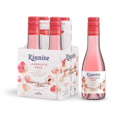 Riunite Lambrusco Rose Demidulce ideal pentru cadouri, miniaturi cu livrare domiciliu, firma, birou