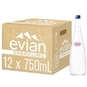 EVIAN Apa Minerala Naturala Carbogazoasa 12 x 0,75 L