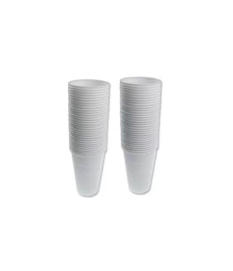 Pahare Plastic Albe 200 ml - 100 buc livrare la petreceri