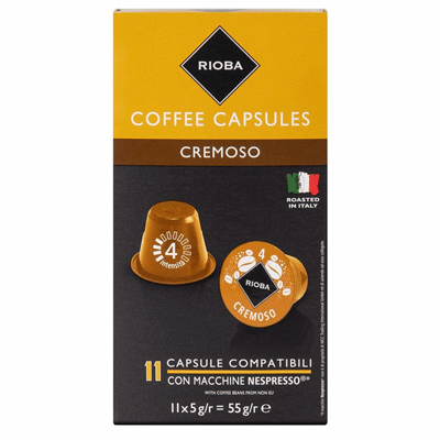 RIOBA Nespresso Cremoso Cafea Capsule 55 g livrare birou si acasa compatibile Nespresso,