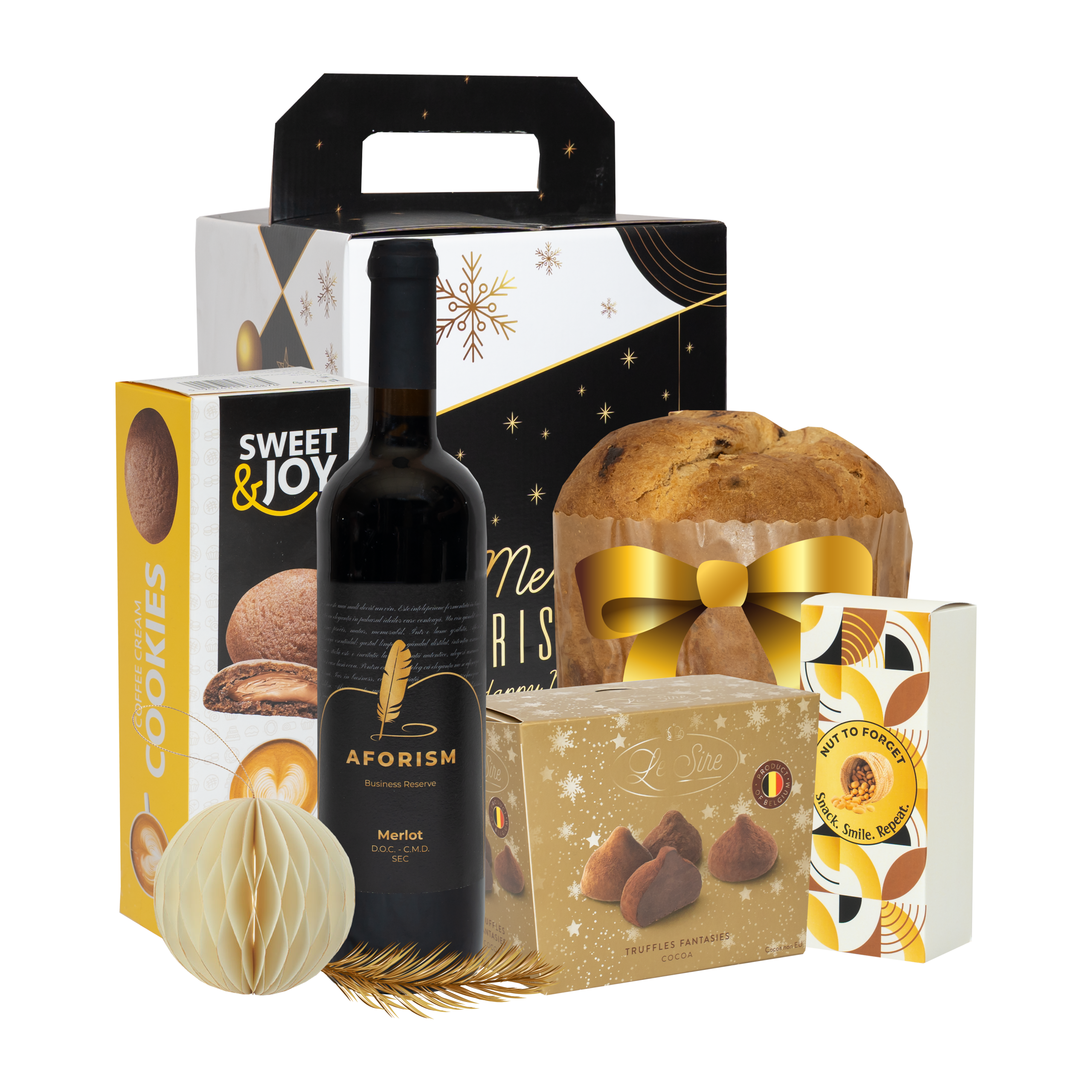 Cosuri Cadou: Cos Cadou Craciun Fin livrare la sediul firmei, comanda, pret